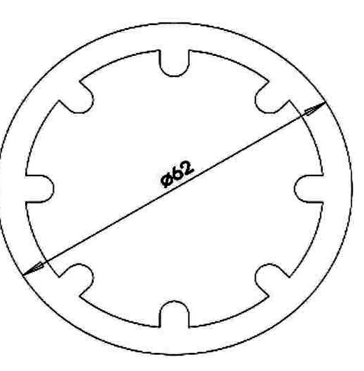 Stötta alum rör 62 mm (7,5m)