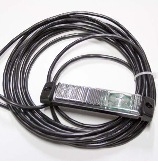 Positionslampa vit LED 10m kabel (svarta kortsidor